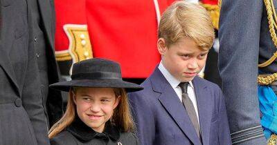 Princess Charlotte Appears to Scold Prince George During Queen’s Funeral, Reminds Him to Bow as Coffin Passes - www.usmagazine.com - Australia - Britain - city Elizabeth