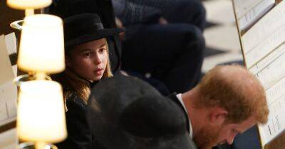 Sweet moment between Charlotte and her uncle Prince Harry at St George's Chapel - www.ok.co.uk - George - city Charlotte