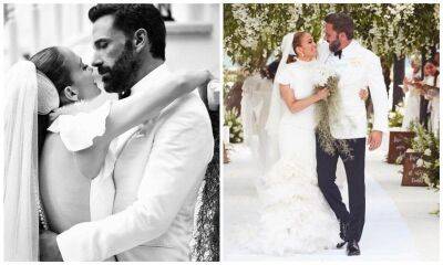 Jennifer Lopez shares wedding photos with Ben Affleck and details about the weekend - us.hola.com - USA - Italy