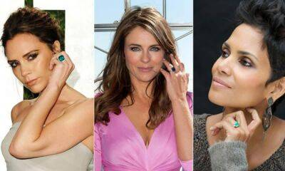 Celebrity coloured engagement rings: Elizabeth Hurley, Victoria Beckham, Katy Perry and more - hellomagazine.com