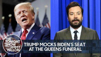 Fallon Agrees With Trump on Biden’s Seat for the Queen: Whether Funerals or Classified Docs, ‘Location Is Everything’ (Video) - thewrap.com