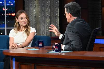 Olivia Wilde Addresses ‘Spitgate’ On ‘Late Show’, Insists Harry Styles ‘Did Not Spit On’ Chris Pine - etcanada.com - county Pine