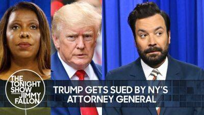 Fallon Teases Trump Over NY Attorney General’s Lawsuit: ‘He Just Asked Ron DeSantis to Fly Him Somewhere Random’ (Video) - thewrap.com - New York