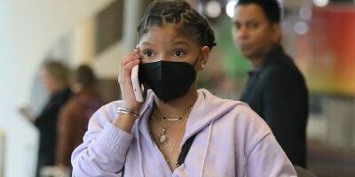 The Little Mermaid's Halle Bailey Spotted Traveling With Her Cat Poseidon - www.justjared.com - Los Angeles