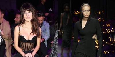 Leonardo DiCaprio's Ex Camila Morrone Sits Front Row at Versace Show with New Flame Gigi Hadid on Runway - www.justjared.com - Italy