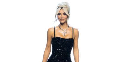 Kim Kardashian Takes A Bow In Glittering Black Dress For The Finale Of Her D&G Show - www.msn.com - county Stone