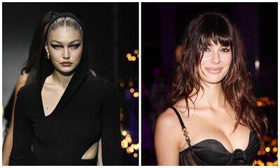 Gigi Hadid walks the runway in Milan with Leo DiCaprio’s ex in the front row - us.hola.com - city Milan - city Sanchez