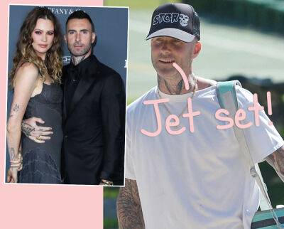Adam Levine & Behati Prinsloo Spotted Flying To Sin City Together -- With Their Wedding Rings On! - perezhilton.com - Las Vegas - state Nevada - city Sin - Santa Barbara