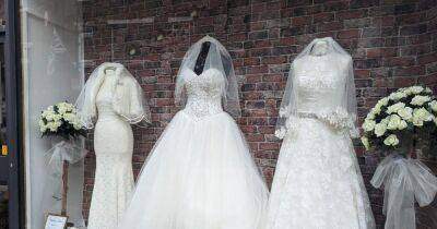 Kym Marsh's Corrie wedding dress among set donated to Stockport charity shop - www.manchestereveningnews.co.uk - Manchester - Jordan - Hague - county Cheshire