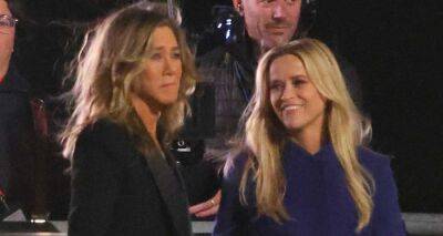 Jennifer Aniston & Reese Witherspoon Spend Late Night on Set Filming 'The Morning Show' Season Three - www.justjared.com - New York