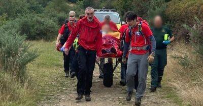 Mountain biker rushed to hospital in serious condition after being rescued in Rivington - www.manchestereveningnews.co.uk - county Hart