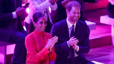 Meghan Markle Says 'It Is Very Nice to Be Back in the U.K.' in Speech, Prince Harry Proudly Watches - www.etonline.com - Britain - London - Manchester