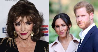 Joan Collins Slams Meghan Markle & Prince Harry, Says 'Do We Need to Give Any of Them More Oxygen?' - www.justjared.com - Britain