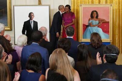 Barack And Michelle Obama Return To White House For Unveiling Of Official Portraits - deadline.com