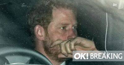 Prince Harry looks distraught as he arrives back at Windsor after Queen's death - www.ok.co.uk - Scotland - London - county Windsor - county Andrew - county Prince Edward
