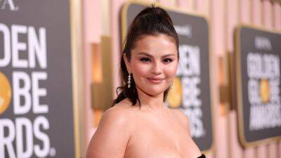 Selena Gomez Wore Voluminous Purple Statement Sleeves on the Golden Globes Red Carpet—See Pics - www.glamour.com