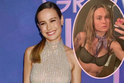 Brie Larson Shocks (And Delights) Fans With Tons Of Tattoos In Shirtless Selfie! - perezhilton.com