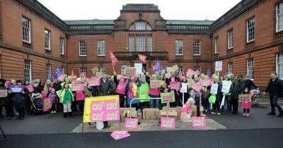 Striking Dumfries and Galloway teachers hold rally outside council headquarters - www.dailyrecord.co.uk - Scotland
