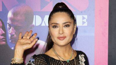 Salma Hayek Wore a See-Through Fishnet to the 'Magic Mike' Premiere—See Pics - www.glamour.com