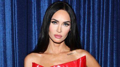 Goth Bride Megan Fox Just Debuted a Blonde Lob and Blunt Bangs—See Pics - www.glamour.com