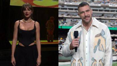 Taylor Swift & Travis Kelce In Full PDA Couple Mode For SNL Appearance - www.hollywoodnewsdaily.com - New York
