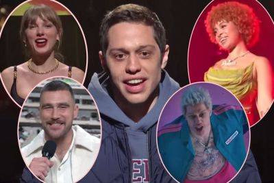 Pete Davidson Addresses Hamas Attacks In SNL Return With Cameos From Ice Spice, Taylor Swift, & Travis Kelce! More HERE! - perezhilton.com - county Davidson - Israel - Kansas City