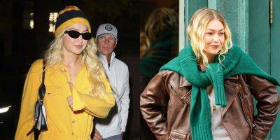 Gigi Hadid Wears Yellow Jumpsuit for Night Out, Stops By Guest in Residence Store in Leather Jacket - www.justjared.com - New York - Israel
