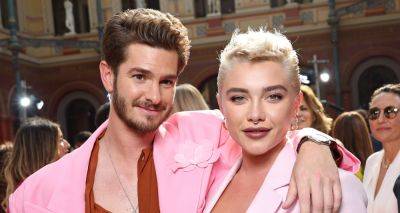 Andrew Garfield & Florence Pugh Go Pink for Valentino Fashion Show With Several Other Celebs - www.justjared.com - Paris