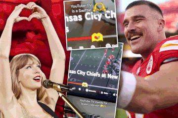 TV streamer had secret Taylor Swift message during Travis Kelce’s game - nypost.com - New York - county Swift - Kansas City