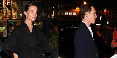 Longtime Couple Alicia Vikander & Michael Fassbender Spotted Enjoying a Parisian Date Night Before Louis Vuitton Show - www.justjared.com - France