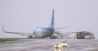 TUI issues statement after plane slids off Leeds Bradford Airport runway in Storm Babet - www.manchestereveningnews.co.uk - Britain - Manchester