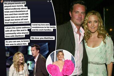 Matthew Perry and Kate Hudson would ‘endlessly’ talk about love before his death - nypost.com - Los Angeles - California - city Hudson - county Rush
