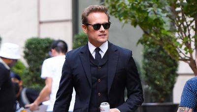 Sam Heughan Spotted Doing Press in NYC Amid Casting News for Upcoming Starz Series - www.justjared.com - Britain - New York