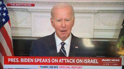 “The World Is Watching”: Biden Condemns Attack On Israel; POTUS Remarks Covered Live By Cable News & NBC, ABC, CBS & Fox Stick With Football - deadline.com - Texas - Atlanta - Alabama - state Maryland - city Sanchez - Oklahoma - Ohio - Israel - city Tehran - Palestine - state Jewish