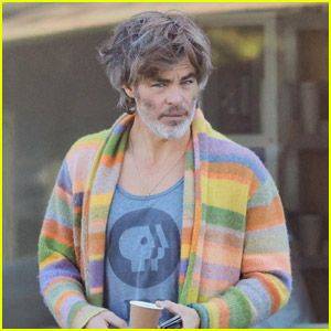 Chris Pine Lightens The Day With a Rainbow-Bright Sweater After a Workout - www.justjared.com - California - Italy - county Pine