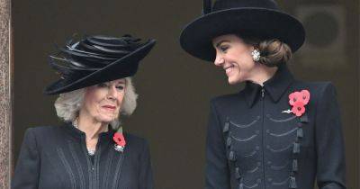 Princess Kate enjoys sweet moment with Queen Camilla as they attend Remembrance Service - www.ok.co.uk - city Westminster