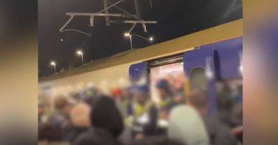 Chaotic scenes at train station as football fans clash with police after Bolton Wanderers v Blackpool match - www.manchestereveningnews.co.uk - Britain - Manchester