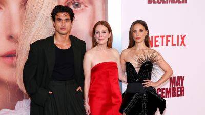 Charles Melton Getting Oscar Buzz for 'May December,' Joins Julianne Moore & Natalie Portman at L.A. Premiere - www.justjared.com - Los Angeles