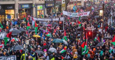 Thousands gather in Glasgow to demand immediate ceasefire in Gaza conflict - www.dailyrecord.co.uk - Scotland - Israel - Palestine