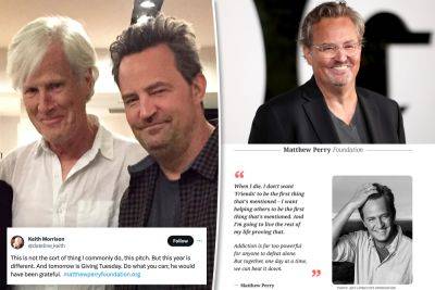 Matthew Perry’s stepdad Keith Morrison speaks out one month after his death - nypost.com - Indiana