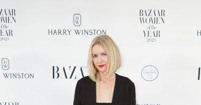 Naomi Watts stuns in a black floor-length gown as she leads arrivals at Harper's Bazaar Awards - www.ok.co.uk