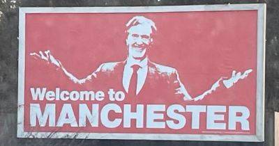 Sir Jim Ratcliffe billboard spotted near Old Trafford ahead of Manchester United announcement - www.manchestereveningnews.co.uk - Britain - Manchester