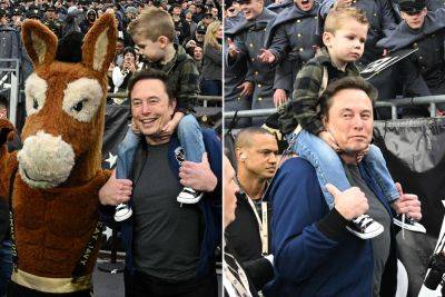 Elon Musk attends Army-Navy game with rarely seen son X Æ A-Xii amid custody battle with Grimes - nypost.com - state Massachusets