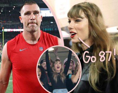 Taylor Swift Goes FULL Fangirl And Drops F-Bomb While Rooting For Travis Kelce At Sunday Night’s Game! - perezhilton.com - state Massachusets - Kansas City