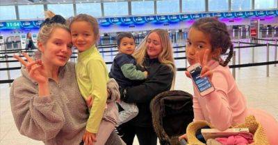 Helen Flanagan struggles on 16-hour flight to Bali with three kids after 'weird' days apart - www.ok.co.uk
