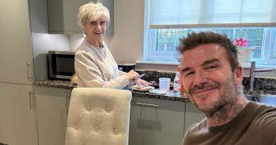 David Beckham's mum makes him wash up - as he calls out sister for not helping - www.ok.co.uk - city Sandra