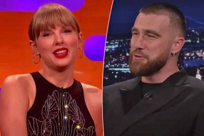 Taylor Swift & Travis Kelce Spotted In Matching Holiday Sweaters -- That Make Fun Of His Resurfaced Tweets?! - perezhilton.com - London - USA - state Missouri - Kansas City