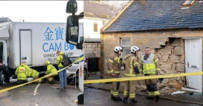 Lorry crashes into house in Scots town after skidding on ice as driver rushed to hospital - www.dailyrecord.co.uk - Scotland - China