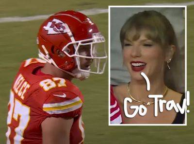 Taylor Swift Back To Cheering On Travis Kelce -- And Fans Have THOUGHTS On Her Chiefs-Inspired Outfit! - perezhilton.com - Wisconsin - Kansas City