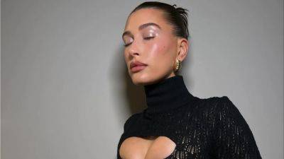Hailey Bieber Shows Everyone How to Make Knitwear Sexy in a See-Through Sweater Dress - www.glamour.com - California
